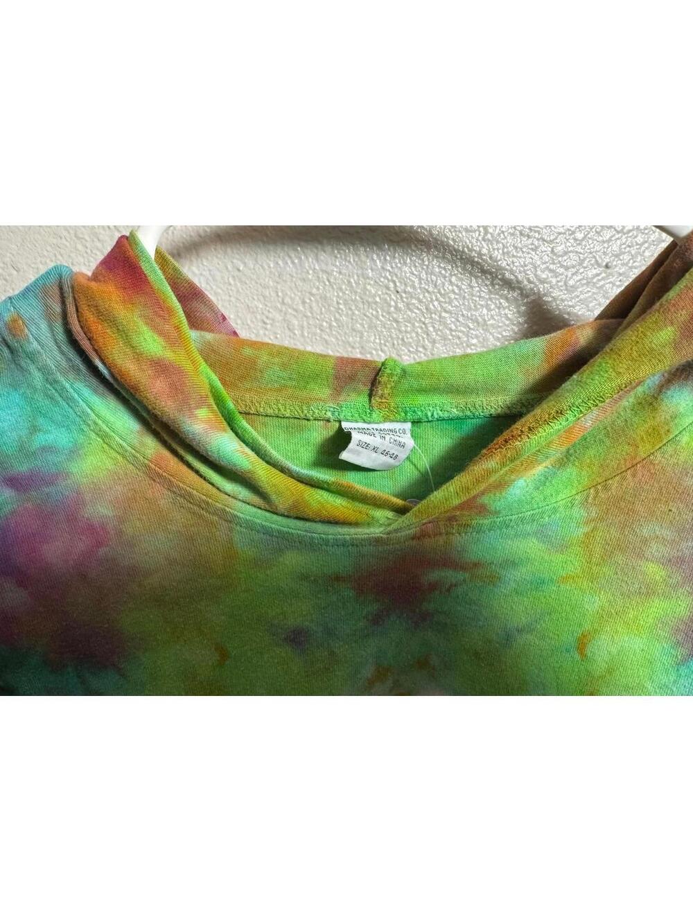 Men's Tie Dye Hooded Sweatshirt - Size L/XL - Picture 3 of 8